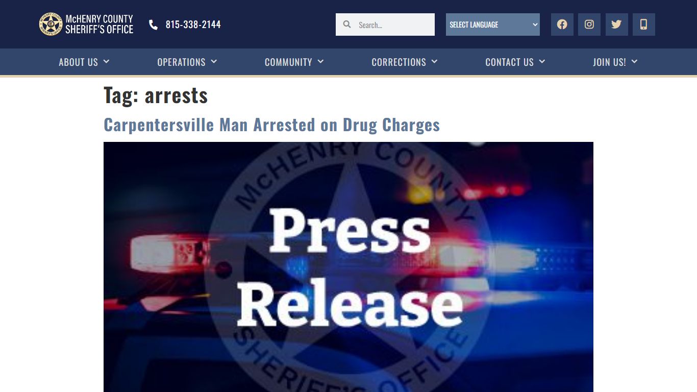 arrests - McHenry County Sheriff's Office